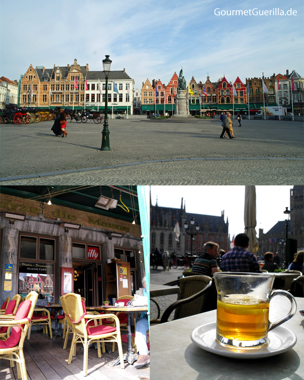 Bruges Grote Markt Breakfast #gourmet guerrilla # city tips #travel # bruges 